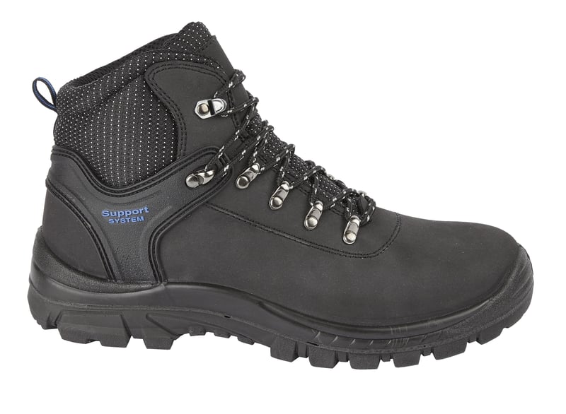 picture of S1P SRC - Black Leather Upper Safety Hiker With Steel Toecap And Midsole - Conforms to EN ISO 20345:2011 - BR-2601