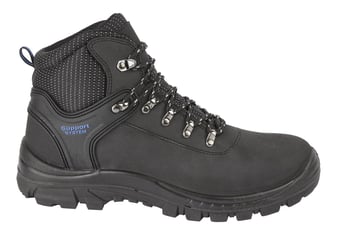 Picture of S1P SRC - Black Leather Upper Safety Boot With Steel Toecap And Midsole - BR-2601