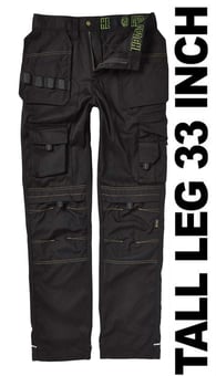 picture of Apache Black Knee Pad Holster Trouser - 280g - Tall Leg 33" Length - [SS-APKHT-BLACK-33]