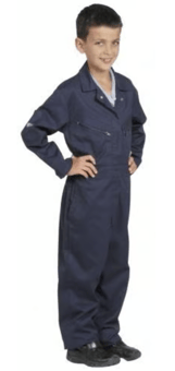 Picture of Youths Coverall Choice of Sizes Ages 4-13 - Navy  Blue - Machine Washable - PW-C890NAR