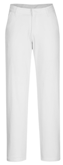 picture of Portwest S235 Women's Stretch Slim Chino Trousers White - PW-S235WHR