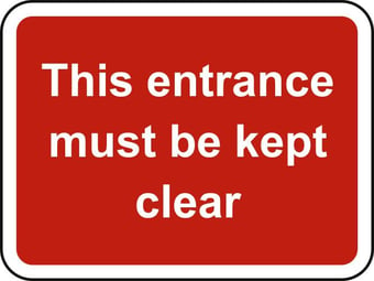 Picture of Spectrum 600 x 450mm Dibond ‘This Entance Must Be Kept Clear’ Road Sign - With Channel - [SCXO-CI-13110]