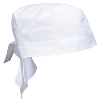picture of Portwest Chefswear Polycotton Bandana - White - One Size - [PW-S903WHT]