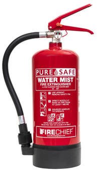 picture of Firechief 3Ltr PureSafe Watermist Extinguisher - FFWM3 - [HS-100-1691] - (LP)