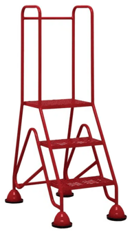 picture of Slingsby Multi Glide Premium Platform Steps - 3 Treads - Red - [SLB-434886] - (LP)