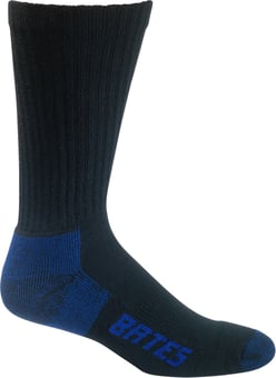 Picture of Bates - Mens Black Cotton Comfort Crew Sock - 3 Pack - [BF-PE5530-BLK]