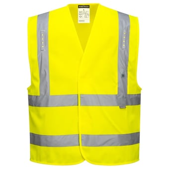 Picture of Portwest - Vega LED High Visibility Yellow Vest - PW-L470YER - (DISC-W)