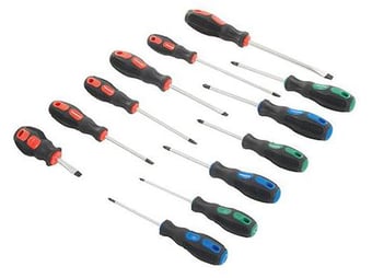 picture of 12 Piece General Purpose Screwdriver Set - Colour Coded for Easy Recognition - [SI-248250]