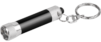Picture of Branded With Your Logo - Lumino Torch Keyring - Black/silver - [IH-DB-APULTKBLACK]