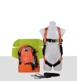 picture of ARESTA Restraint Kit MEWP KIT 4 In Backpack - Double Point Harness - EEZE-KLICK Buckle - EN361 EN358 EN362 - [XE-AK-M04]