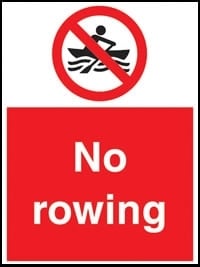 picture of No Rowing Sign - [AS-WH3]