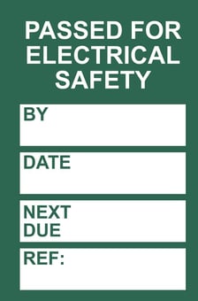 Picture of PAT Testing Mini Tag Insert - Green (Pack of 20) - [SCXO-CI-TG62G]