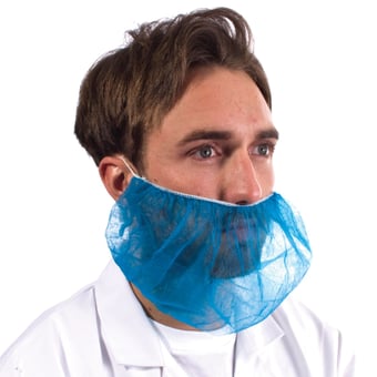 picture of Supertouch Non-Woven Beard Mask Blue - Pack of 100 - [ST-15210]
