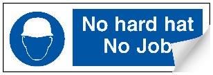 picture of Hard Hat Sign - 300 x 100Hmm - Self Adhesive Vinyl - [AS-MA108-SAV]