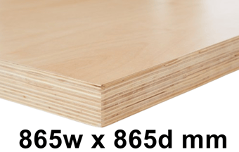 picture of BiGDUG 38mm Corner Multiplex Worktop - 865w x 865d mm - [BDU-TGW2M]