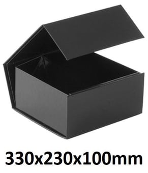 picture of Branded With Your Logo - Magnetic Gift Boxes - Black Colour - 330x230x100mm - [IH-RJ-BP330BLACK] - (HP)