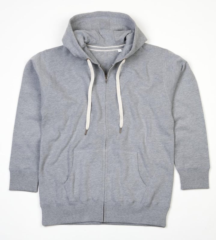 picture of Mantis Men's Superstar Zip-Through Hoodie - Heather Grey Melange - BT-M83-HGME