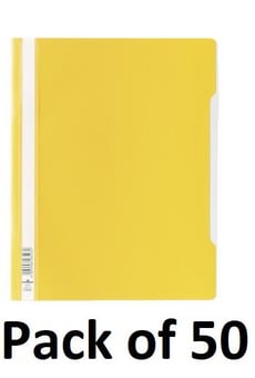 picture of Durable - Clear View PVC Folder - Yellow - Pack of 50 - [DL-257004]