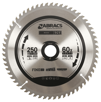 picture of Abracs TCT Blade 250mm x 2.0mm x 30mm - 60T Wood Fine Cut Type - [ABR-TCT25060]