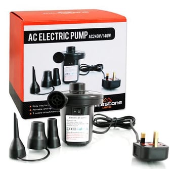 picture of Fast Inflator Air Pump with 3 Different Sized Adaptors - CE and GS Approved - [AF-5025301831509] - (DISC-W)