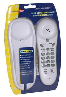 picture of Power Plus Slimline White Telephone Indicator - [PU-9140] - (DISC-W)