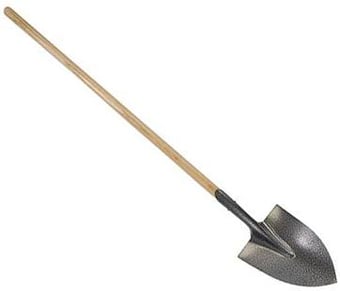 picture of Irish Shovel With Wooden Handle - Blade 350W x 240mm - Full Length 1620mm - [SI-239586]
