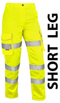 picture of Pennymoor - Class 2 Ladies Poly-Cotton Yellow Cargo Trouser - Short Leg - LE-CL01-Y-S