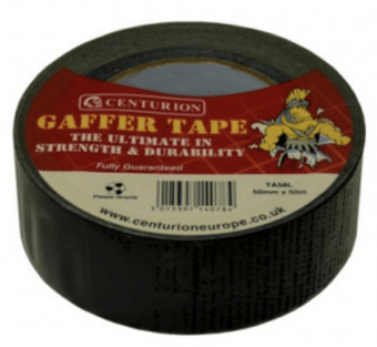picture of 50mm x 50m - Waterproof Gaffer Cloth Tape - Black - [SCXO-CI-TA58L]