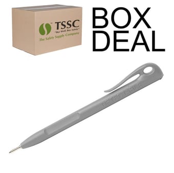 picture of Detectable Elephant Stick Pen Blue Ink - White Housing - WC - Box Deal 100 Pieces - [IH-DT105C160I01PA01]