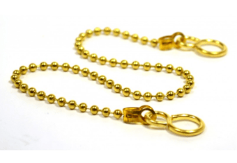 picture of 12" Brass Basin Chain With Hooks - 5 Packs -  CTRN-CI-PA353P