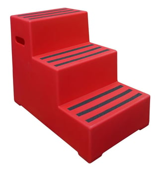picture of Manual Handling Red Premium Safety Steps - 3 Step - [SL-ACCESS109-R]