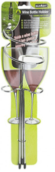 picture of Summit Wine Bottle And Two Wine Glass Holders - [PI-660000]