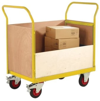 picture of QMP 3 and a Half Sided Trucks - Yellow - Plywood Sides - 830H x 600W x 1200D mm - [QM-RTBT3561PYXX] - (LP)