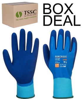 picture of Portwest AP80 Liquid Pro Blue Gloves - Box Deal 120 Pairs - IH-PWAP80B4R