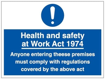 picture of Health and Safety at Work Act 1974 Sign - 600 x 450Hmm - Rigid Plastic - [AS-MA120-RP]