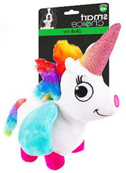 picture of Smart Choice Squeaky Plush Unicorn Dog Toy Assorted Colours - [PD-SC1041] - (DISC-X)