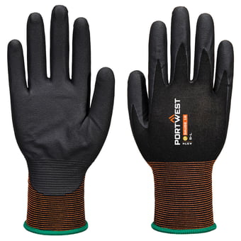 picture of Portwest A374 - GP Grip 18 Nitrile Micro Foam Glove - Pair - Black - PW-A374K8R