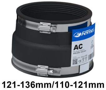 picture of Fernco Adaptor Coupling - Size Range A 121-136mm / B 110-121mm - [FRN-AC4000]