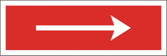 Picture of Fire Arrow Sign - 300 X 100Hmm - Rigid Plastic - [AS-FI71-RP]