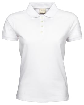 picture of Tee Jays Ladies' Heavy Polo Shirt - BT-TJ1401-WHITE - (DISC-X)