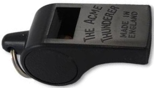 picture of ACME Black Plastic Thunderer Whistle - Model 558 - Plastic Equivalent of Original Thunderer - [AC-558] - (LP)