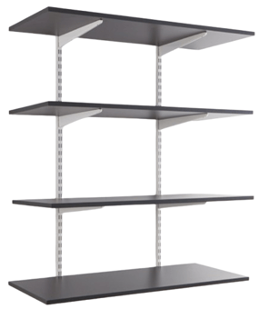 Picture of BiGDUG Garage Wall Mounted Shelving Kit - 1200h x 1000w x 400d mm - 4 Graphite Grey Melamine Levels - [BDU-TSW1244GG]