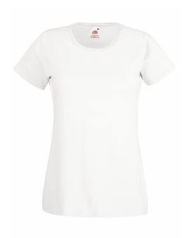 picture of Fruit Of The Loom Lady-Fit White Valueweight T-Shirt - BT-61372-WHT