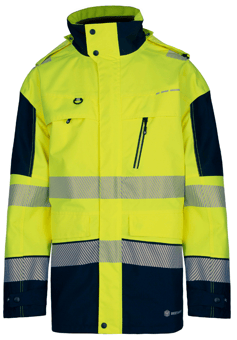 picture of Deltic Hi-Vis Two-Tone Jacket Saturn Yellow/Navy - BE-BSDJTTSYN