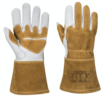 Picture of Portwest A540 Ultra Brown Welding Gauntlet - Pair - [PW-A540BRR]