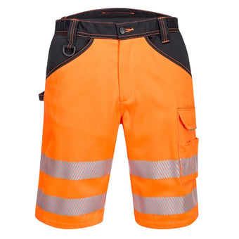 picture of Portwest - PW348 - PW3 Hi-Vis Shorts - Orange/Black - PW-PW348OBR