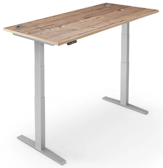 picture of Yo-Yo DESK PRO 2+ Silver Frame with Timber Desk Top - YYO-YD-PRO-2P-S/1200700TIM