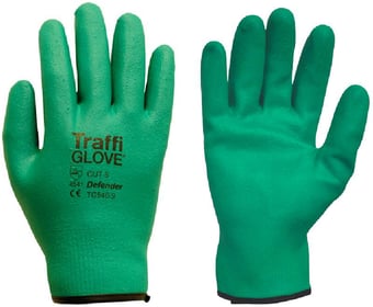 picture of TraffiGlove TG540 Defender Fully Coated Water Resistant Gloves - Pack of 10 - Size Medium - TS-TG540-8 - (AMZPK) (DISC-X)