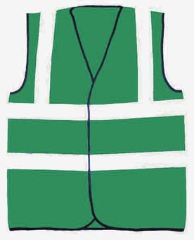 picture of Hi-Vis Waistcoat - Bottle Green - With 50mm Width Reflective Tape - BI-32