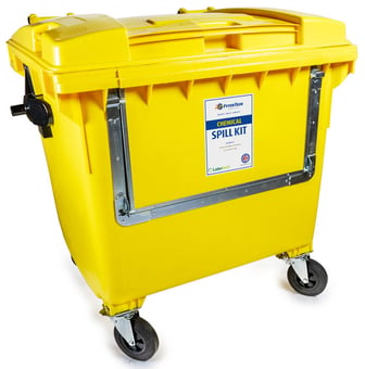 picture of FyterTech 1000L Chemical Spill Kit - 4 Wheeled Bin Drop Front - [DA-07-1105]